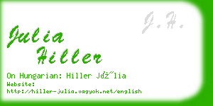 julia hiller business card